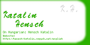 katalin hensch business card